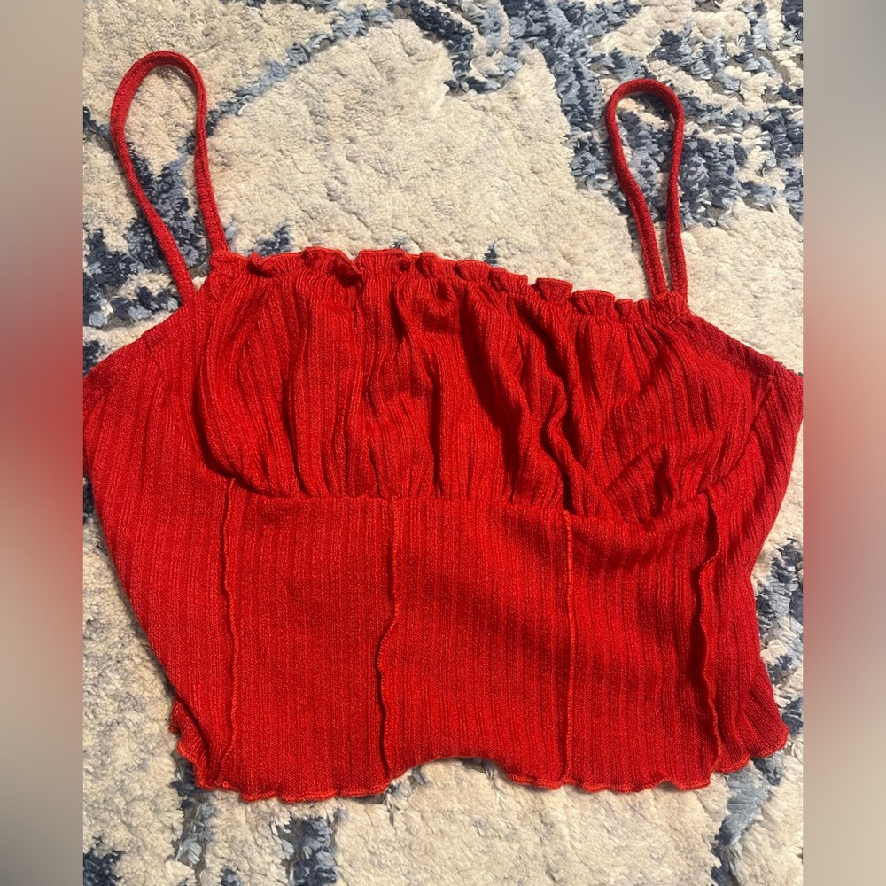 SHEIN Vibrant Red Knit Top